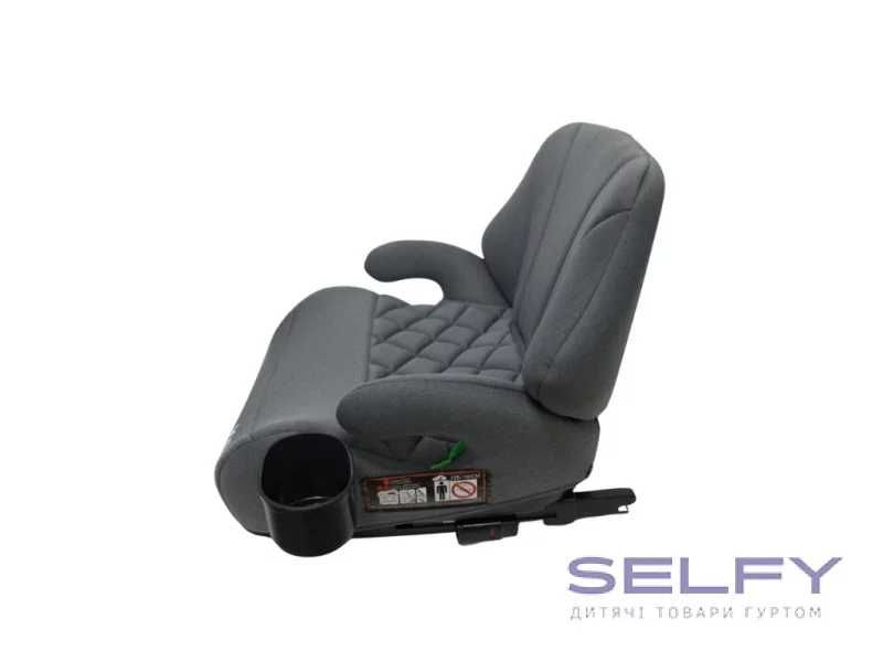 Бустер VELANO Gravo i-Size 125–150 см, ISOFIX + підстаканник, сірий чорний, можна забрати у Львові