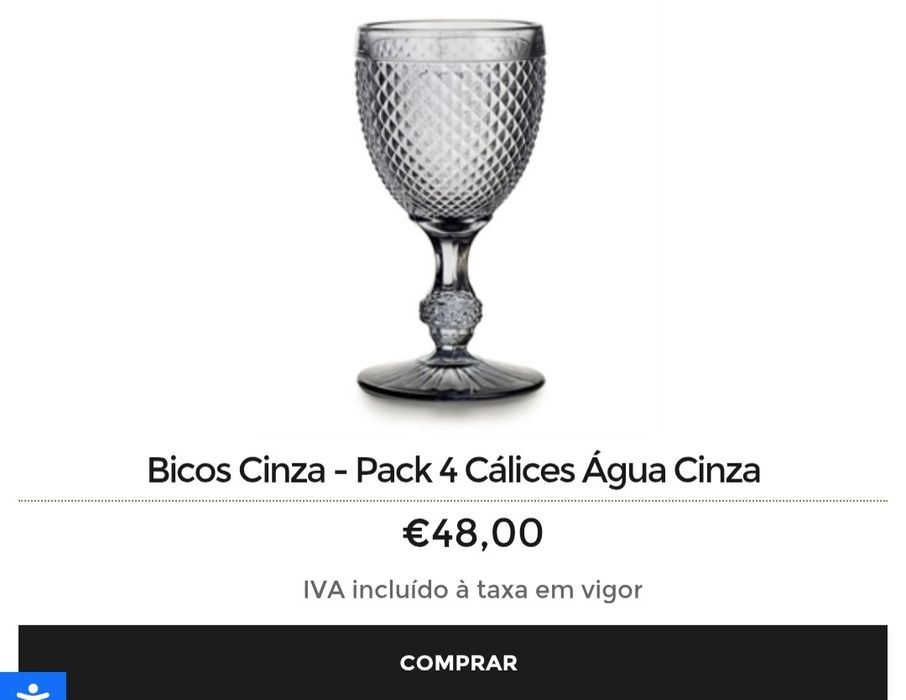 Copos Vista Alegre Bicos Pretos