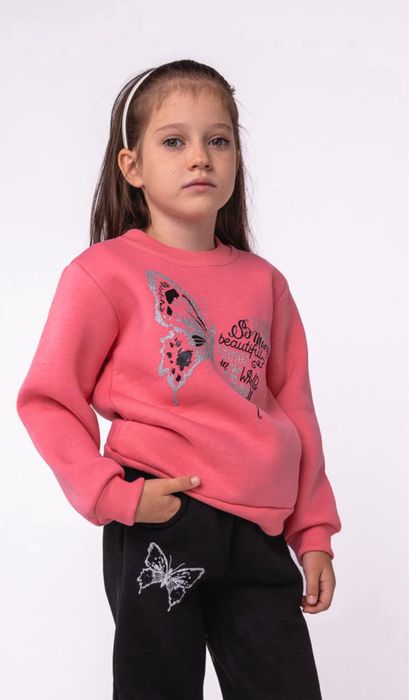 Теплий спортивний костюм на флісі для дівчинки Костюм з начосом