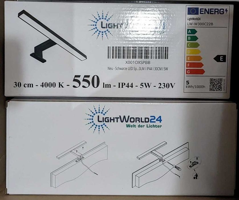 Lampa led nad lustro szafkę 550LM IP44 30CM 5W nieużywana