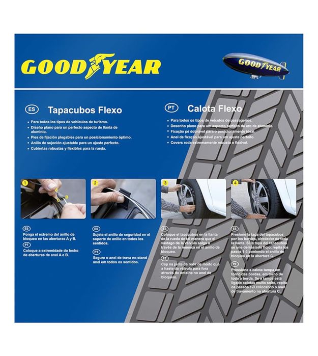 Zestaw Kołpaków Firmy GOODYEAR Flexo 40cm/16”