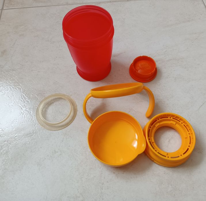 Kubek Lovi 360 do nauki picia, dla dzieci czerwony