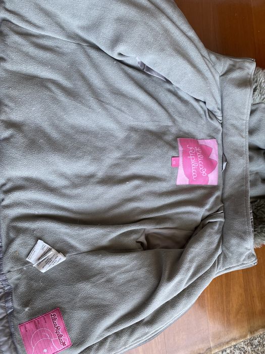 Quispo/kispo casaco lilica ripilica cinzento de penas 10 anos