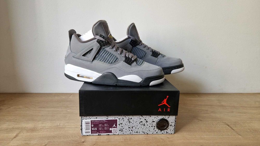 Nike Air Jordan 4 IV Cool Grey NOWE 42,5 EUR = 9 US 9US