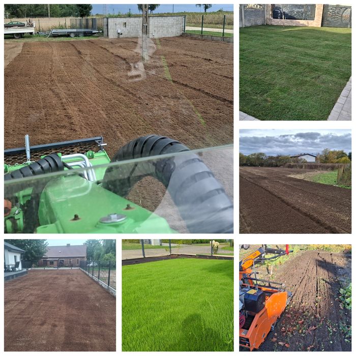 Zakładanie trawnika z siewu przygotowanie równanie terenu nawodnienia