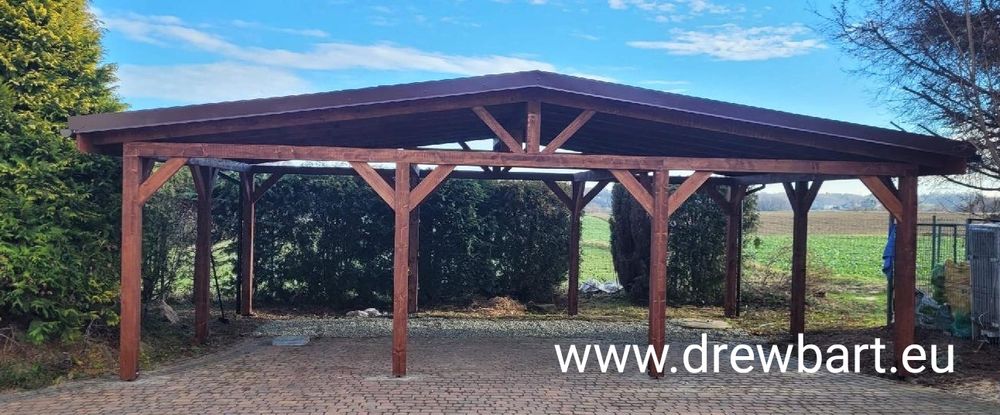 Wiata na 3 samochody solidna szybkie terminy