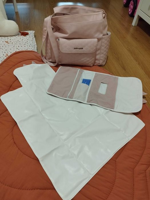 Puericultura, saco, muda fraldas, porta toalhetes e ninho