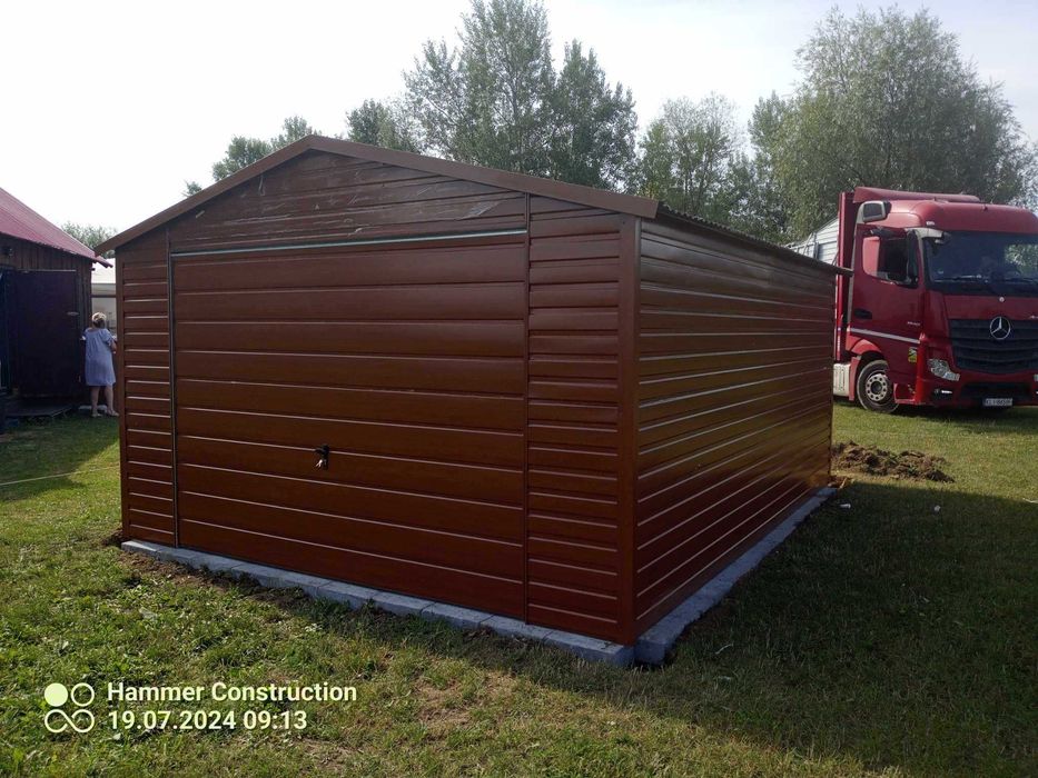 Garaż blaszany 4x5 domek ogrodowy  Producent KONSTRUKCJA W OCYNKU. RATY