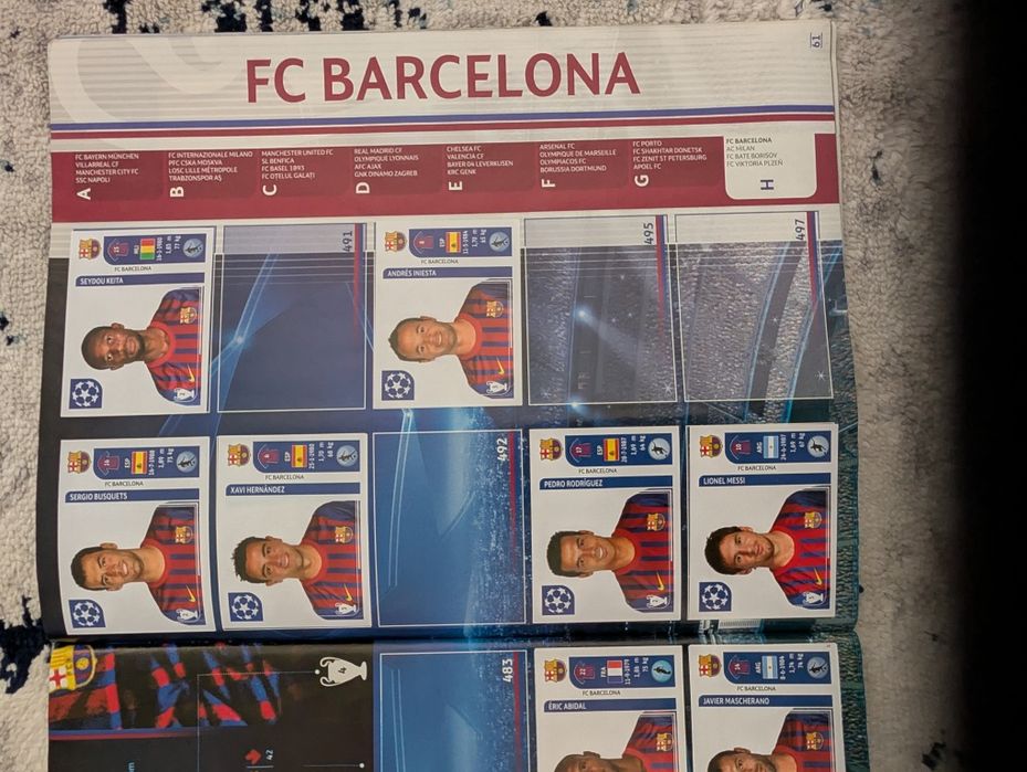 Caderneta futebol Champions 2011 Incompleta