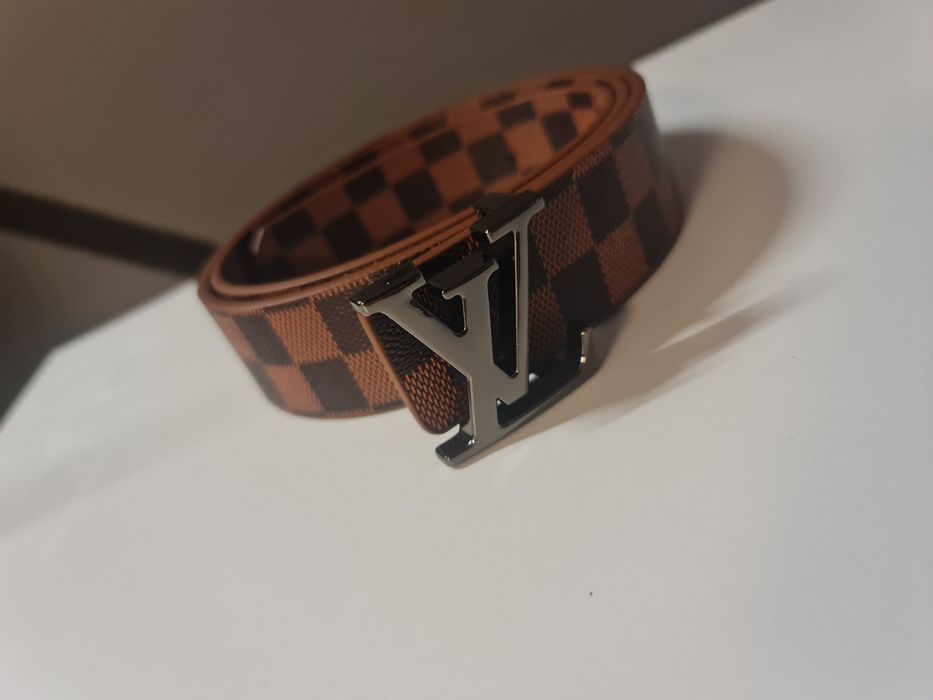 Pasek uniseks LV Louis Vuitton szachownica brązowa