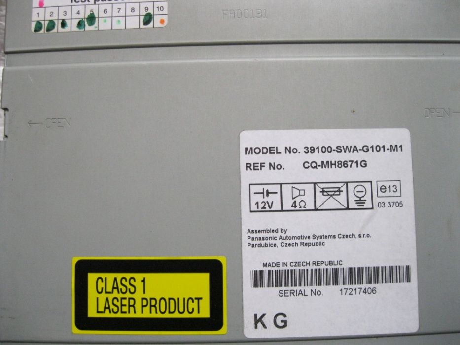 Автомагнітола штатна до авто Honda CR-V, model 39100-SWA-G-101-M1