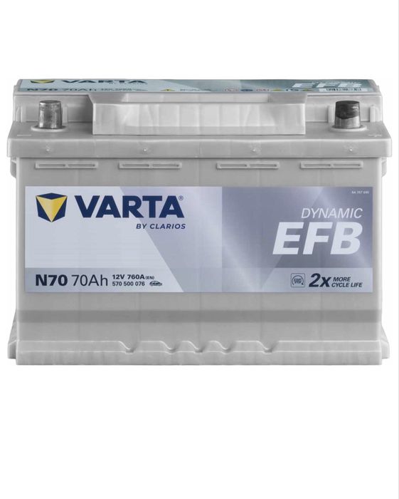 Продам VARTA Акумулятор 70A- год. 760A R+ (пусковий/ efb) EFB570500076