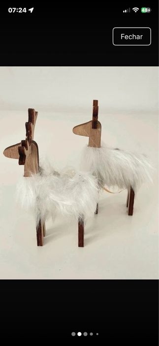 Conjunto de veados para decorar a árvore de Natal