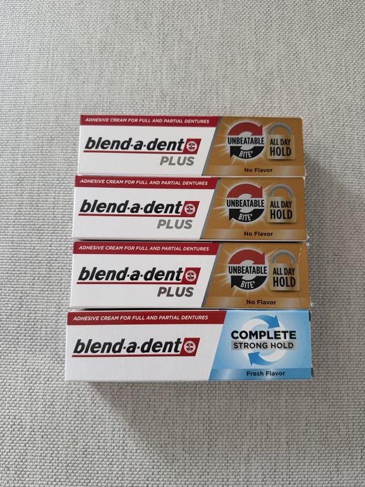 BLEND-A-DENT klej mocujący do protez - 4 tubki