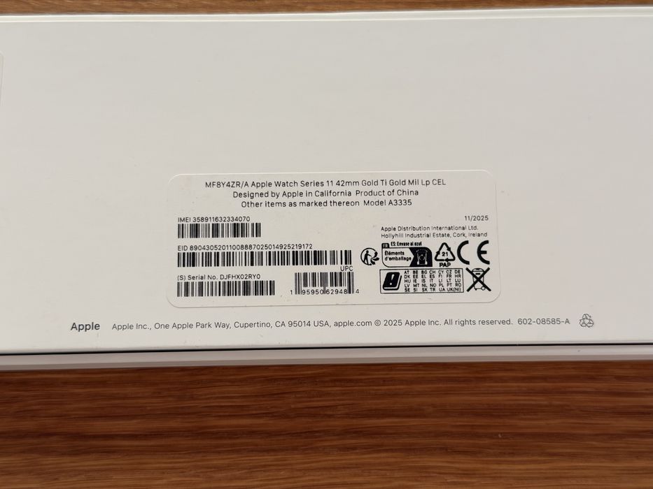 Apple Watch Series 11 42mm Cellular złoty z tytanu + bransoleta mediolańska (Blokada iCloud)