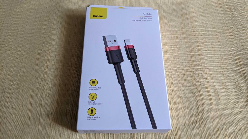 Kabel Baseus Cafule USB-A –> Lightning | 2.4A QC 3.0 1m | CALKLF-B19