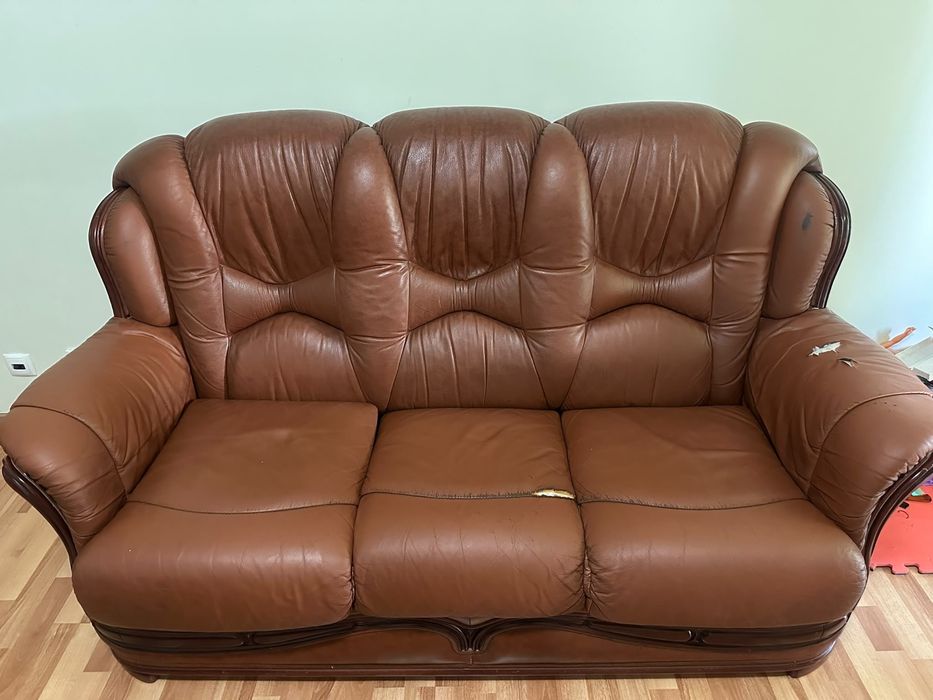 Conjunto de sofa e poltrona de sala