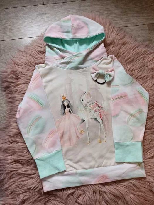 Bluza i gumka do włosów handmade