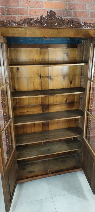 Piękna biblioteka witryna biedermeier antyk