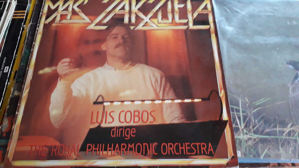 2 Discos em VINIL LP " The Best of Hugo Montenegro " de 1970 e "Mas Zarzuela" de Luís Cobos de 1985 em bom estado