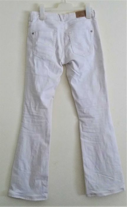 Calça de ganga branca C&A