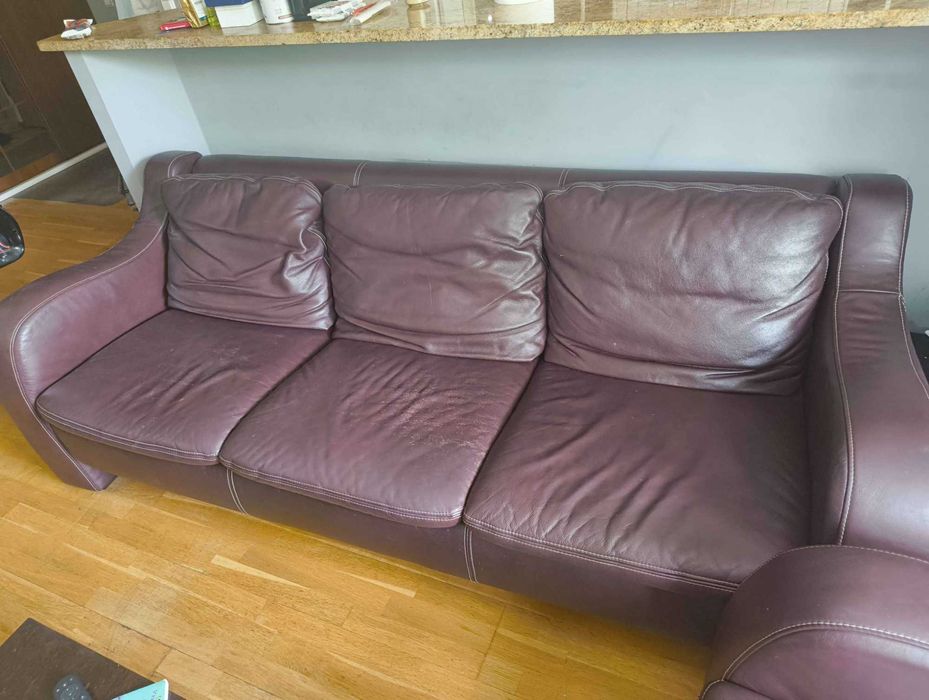 sofa skórzana + fotele "seriaserio"
