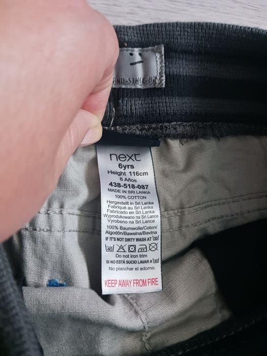 Chinosy krótkie spodnie szorty Next rozm. 116 / nowe