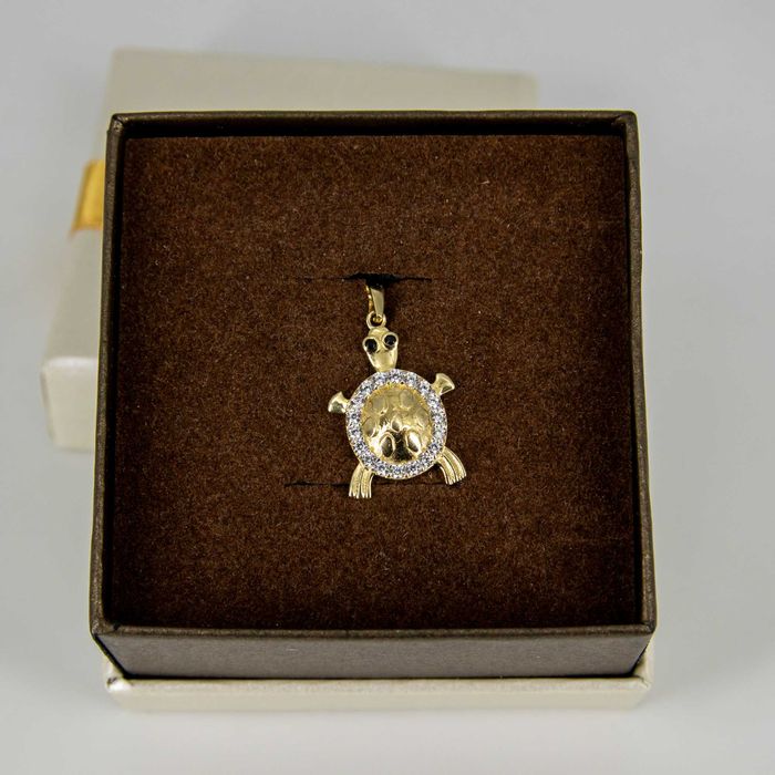 złota zawieszka 585 1,15 gram żółwik  NOWA WYSYŁKA GRATIS