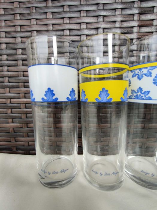 Conjunto de Copos em Vidro | Decoração Floral | Vista Alegre