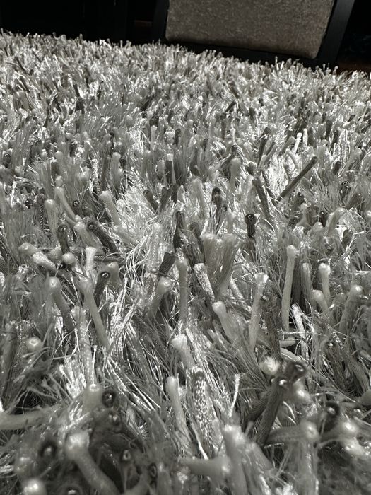 Carpetes pelo Alto Branco/Cinza