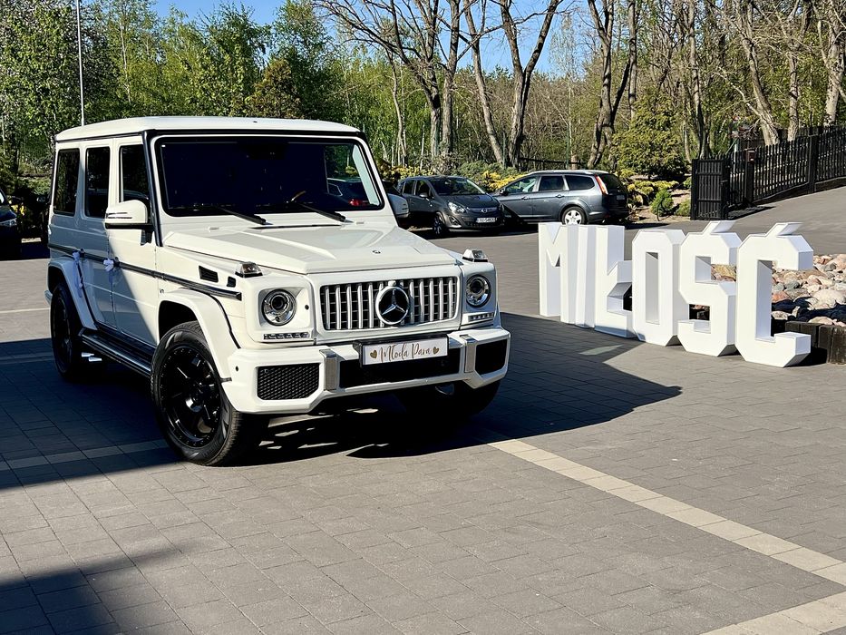 #Auto do Ślubu# Biały Mercedes G Klasa V8
