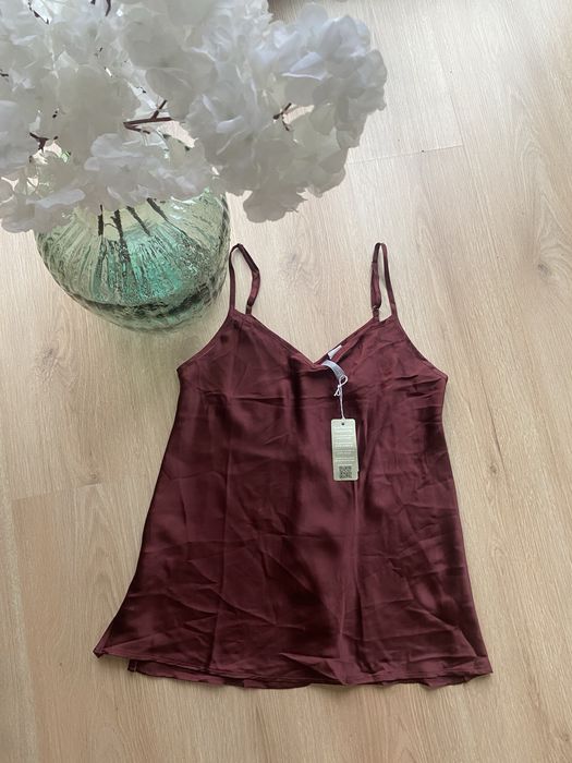 Intimissimi koszulka top silk nowy jedwab jedwabny bordowy 38/m