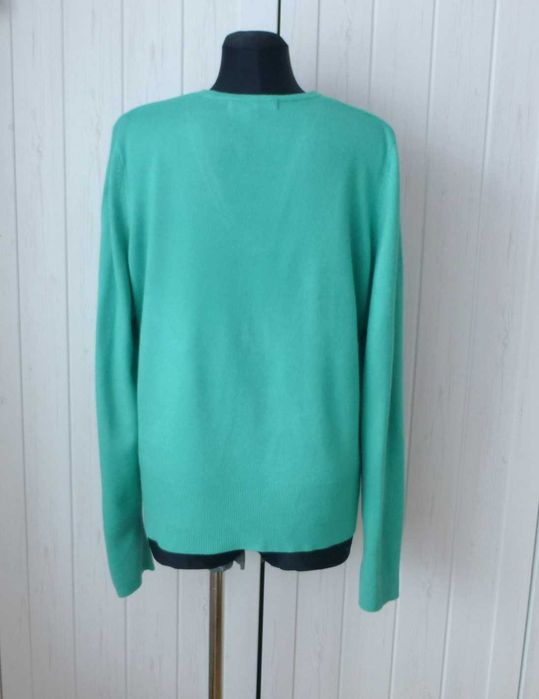 Debenhams  turkusowy damski sweter w serek 48