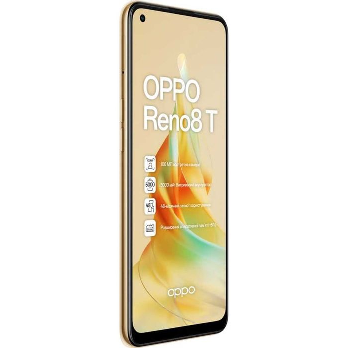 Смартфон Oppo Reno 8T 8/128GB Orange 6.43" AMOLED 90 Гц, MediaTek Helio G99, 100 МП, NFC, 5000 мА·год