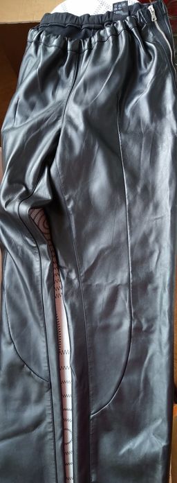 Штаны кожаные экокожа кожзам 46-48 H&M