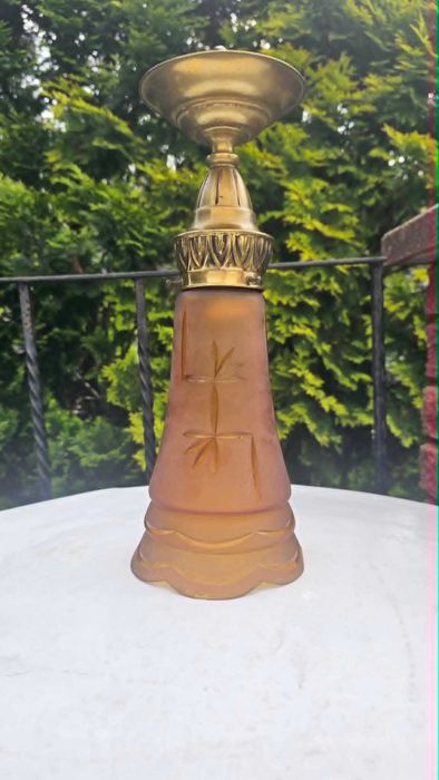 Art deco mosiężny plafon do salonu,łazienki,holu werandy,kuchni,wys.37 cm