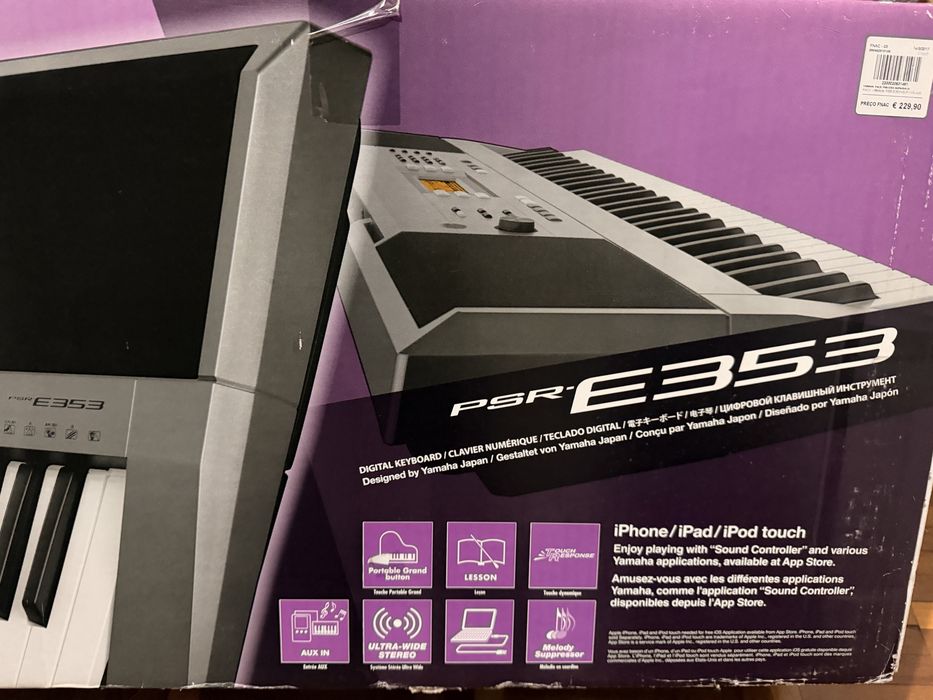 Teclado eletrico Yamaha,PSR , 353 muito bem conservado  !!