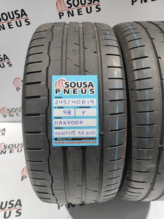 2 pneus semi novos 245-40R19 Hankook Ventus S1 Evo 3 - Oferta Portes