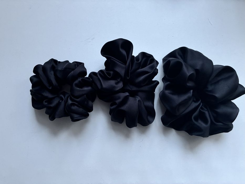 Jedwabna scrunchie do włosów, gumka jedwab włosy