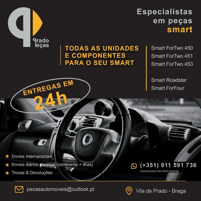 Smart fortwo cabrio 450 para peças jantes farol