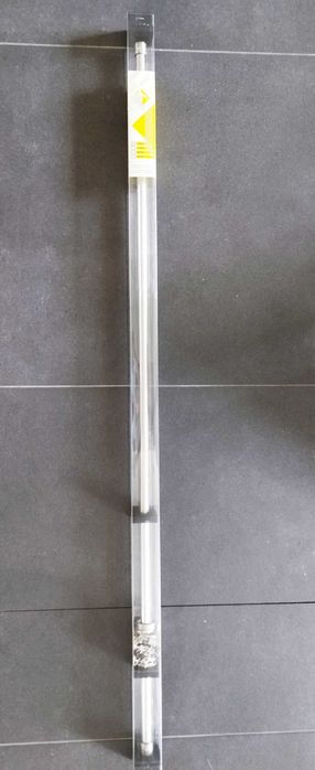 Karnisz pojedynczy metalowy srebrny 1,20m