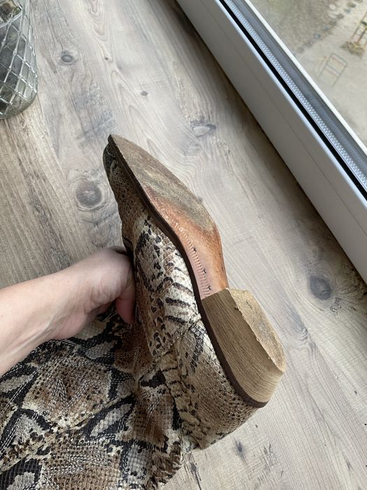 Казаки натуральная шкіра 38р, кожана підошва