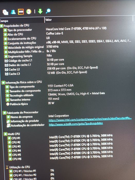 i7 8700K + Z370 AORUS GAMING K3 + 16 GB DDR4