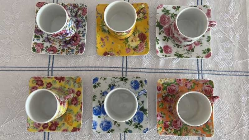 Chávena Pires Laranja Floral - Preço unitário