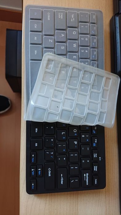 Rato e teclado preto wifi sem fios novo em caixa windows android linux