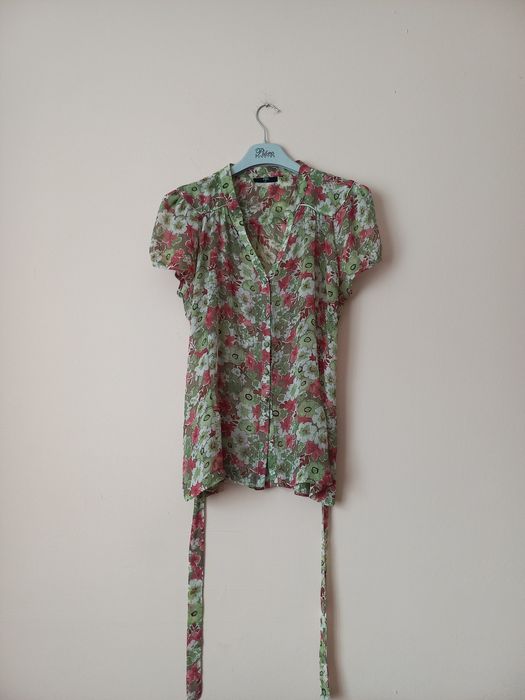Bluzka damska w kwiaty z paskiem r. 44 (XXL) Jasper Conran Jeans