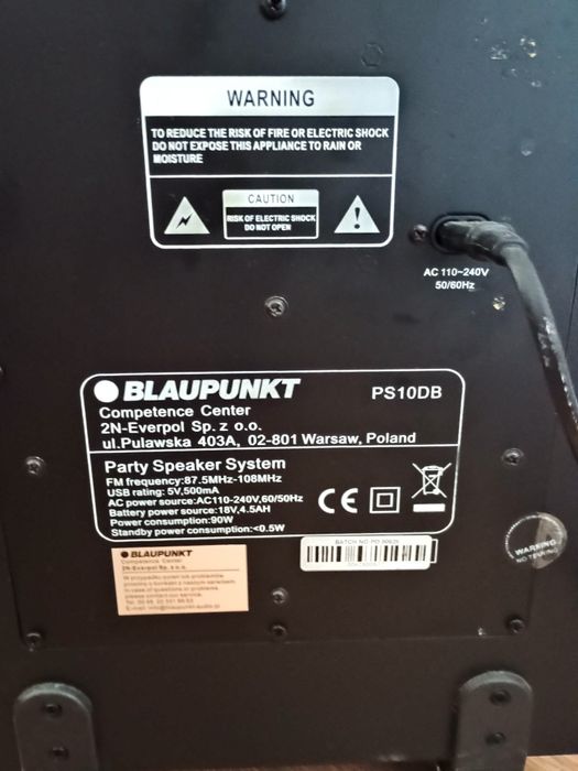Głośnik bluetooth Blaupunkt PS10DB