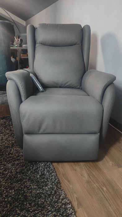 Sofa Electrico - 2 Motores New Nobuck Gris Osc.