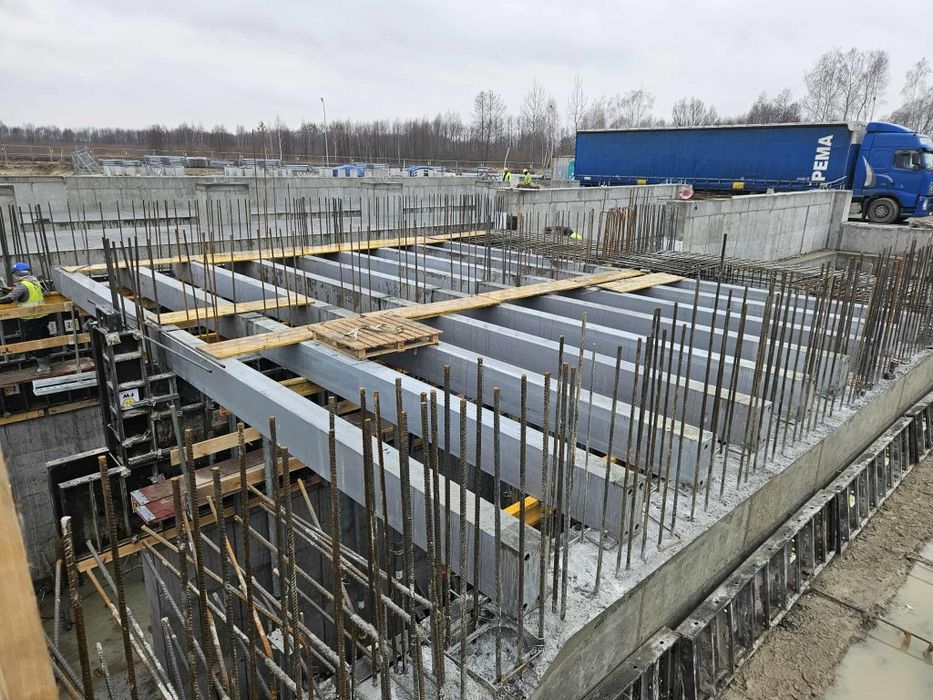 Budowa SSO, silosy, żelbety, mury, stropy, budowa domów