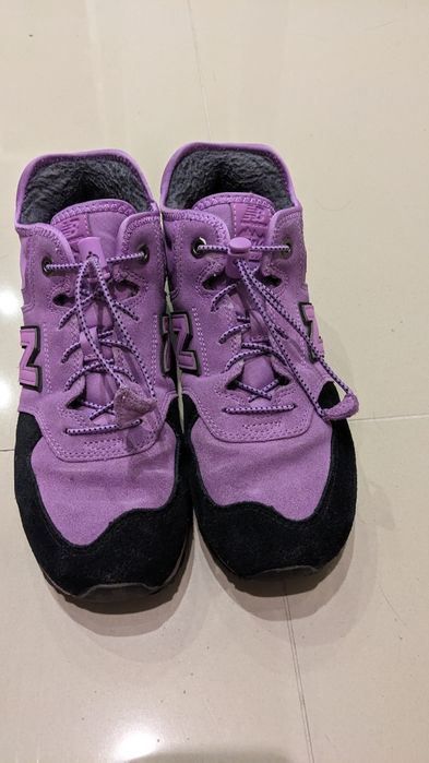 Fioletowe jesienne zimowe buty ocieplane new balance 40 damskie